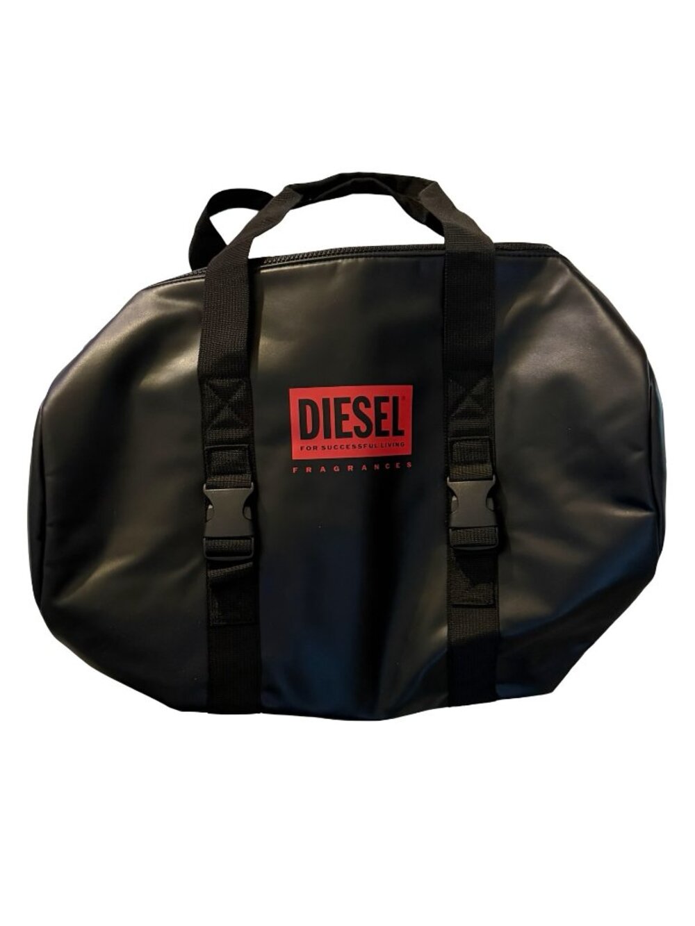 Diesel Fragrances Black Duffel Bag Promotional Travel Gym Tote Large Zip Carryal